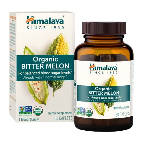 Himalaya Organic Bitter Melon for Glucose Metabolism, 660 mg, 60 Caplets, 1 Month Supply HimalayaUS supplements