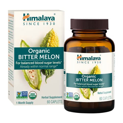 Himalaya Organic Bitter Melon for Glucose Metabolism, 660 mg, 60 Caplets, 1 Month Supply HimalayaUS supplements