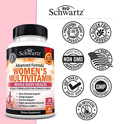 Multivitamin for Women with Vitamin D3 - Multivitamins for Bone Breast Skin Joint BioSchwartzAu supplements