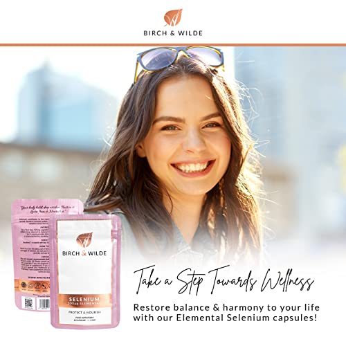 Selenium Supplements - Selenium Capsules for Hair, Skin, Nails & Cognitive Function BIRCH & WILDEUS supplements