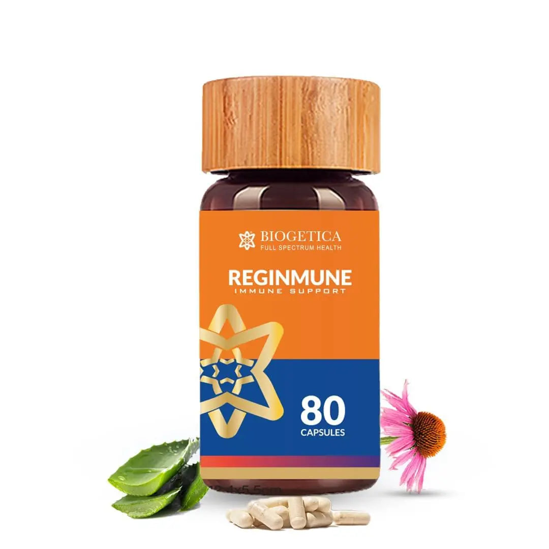 Biogetica Reginmune - Natural Immune Support Care Daily Boost Immune System Booster - 80 Capsules Biogeticanz supplements