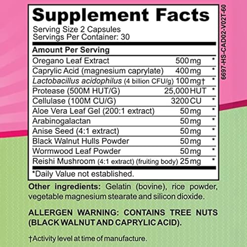 Cyrixs Health Candida Complex | Boost Your Immune System | All Natural Gut Cleanse with Herbs, Antifungals Cyrixs HealthAu supplements