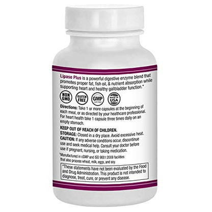 AST Enzymes Lipase-HP Plus – 90 Vegetarian Capsules - Fat Digestion Support – Keto Diet AST EnzymesUS supplements