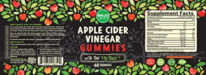 Apple Cider Vinegar Gummies with Mother - Weight Management & Detox - 2X Stronger Maju SuperfoodsUS supplements
