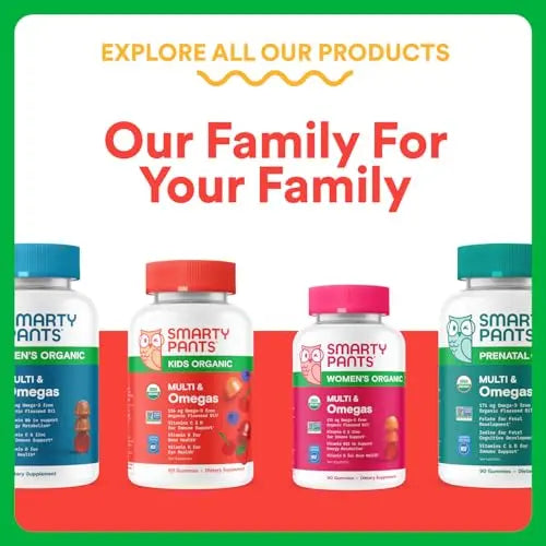 SmartyPants Organic Kids Multivitamin Gummies: Omega 3 (ALA), Vitamin D3, C, Vitamin B12, B6, A, K & Zinc for Immune Support, Biotin SmartyPantsAu supplements