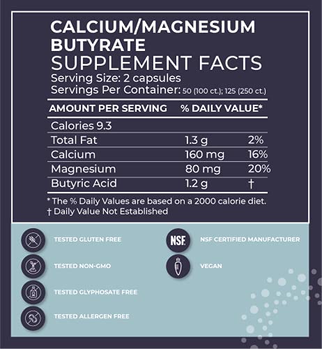 BodyBio Butyrate with Calcium & Magnesium - Supports Healthy Digestion, Gut & Microbiome BodyBioUS supplements