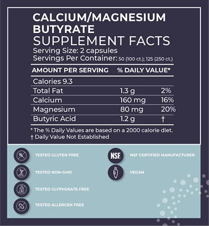 BodyBio Butyrate with Calcium & Magnesium - Supports Healthy Digestion, Gut & Microbiome BodyBioUS supplements