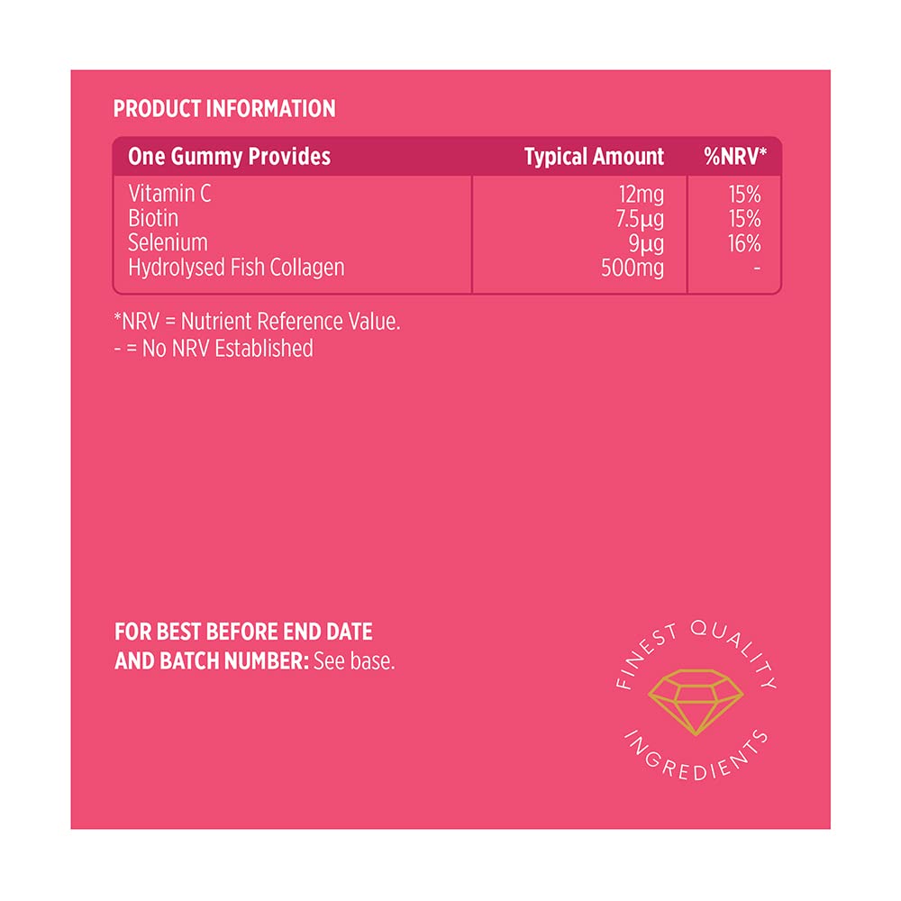 Vitawell Collagen Total Beauty Gummies | 50 Strawberry Flavour Gummies VitawellUS supplements