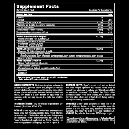 Animal Flex –Complete Joint Support Supplement – Contains Turmeric Root Curcumin AnimalAu supplements