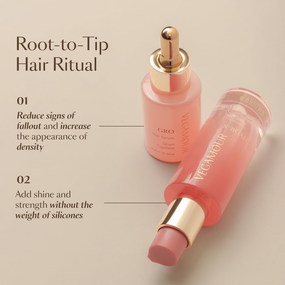 Vegamour GRO and Shine Kit Includes GRO Hair Serum & HYDR-8 Weightless Repair Oil for Fine or Thinning Hair VEGAMOURAu supplements