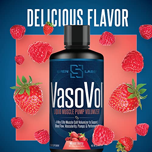 Siren Labs Vaso-VOL Liquid Muscle Pump Volumizer with Agmatine Sulfate - Pre Workout SIRENLABSAu supplements