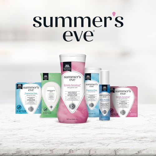 Summer's Eve Fragrance Free Gentle Daily Feminine Wipes, Removes Odor, pH balanced, 32 Count, 4 Pack Summer's EveAu supplements