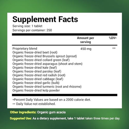 Dr. Berg's Greens Superfood Cruciferous Vegetable Tablets - Vegetable Supplements Dr. Berg NutritionalsUS supplements