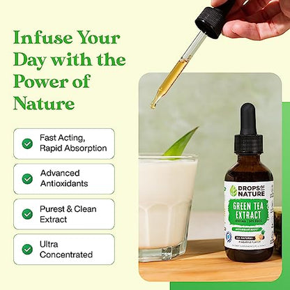 Green Tea Extract - 1000mg - 50% EGCG - Green Tea Liquid Drops, 4x more Powerful than Drops Of NatureUS supplements