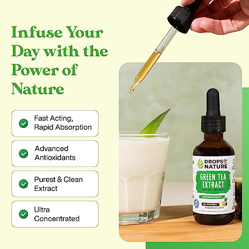 Green Tea Extract - 1000mg - 50% EGCG - Green Tea Liquid Drops, 4x more Powerful than Drops Of NatureAu supplements