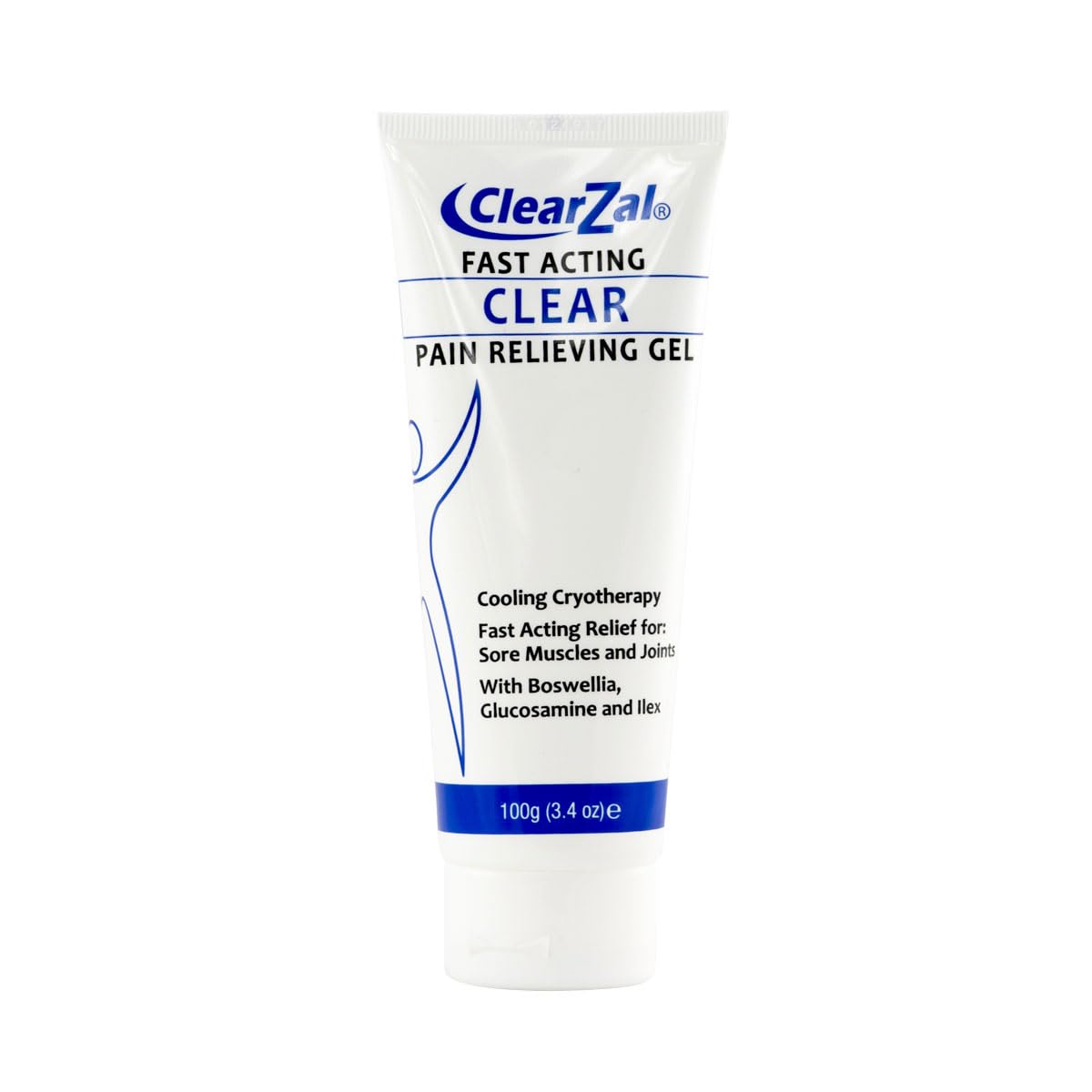 ClearZal Fast Acting Clear Pain Relieving Gel with Cooling Cryotherapy, Boswellia and Glucosamine for Sore Muscles and Joints, Soothing Cooling Gel 3.4 oz ClearzalAu supplements