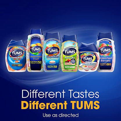 TUMS Antacid Chewable Tablets, Extra Strength for Heartburn Relief, Assorted Fruit TUMSUS supplements