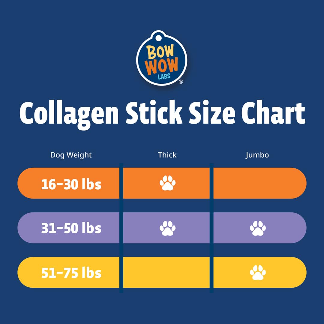 Bow Wow Labs 12" SafeFit Collagen Sticks for Dogs 5 Pack/Jumbo – All-Natural Chews for Joint, Gut, Bone & Oral Health Bow Wow LabsAu supplements