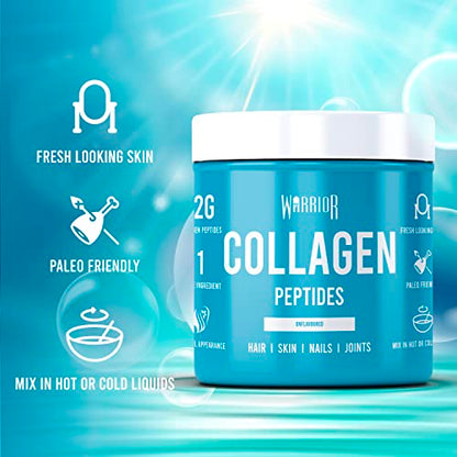 Warrior Collagen Peptides - Collagen Powder - 180g - Made from Premium Bovine Hydrolysed Collagen WarriorUS supplements