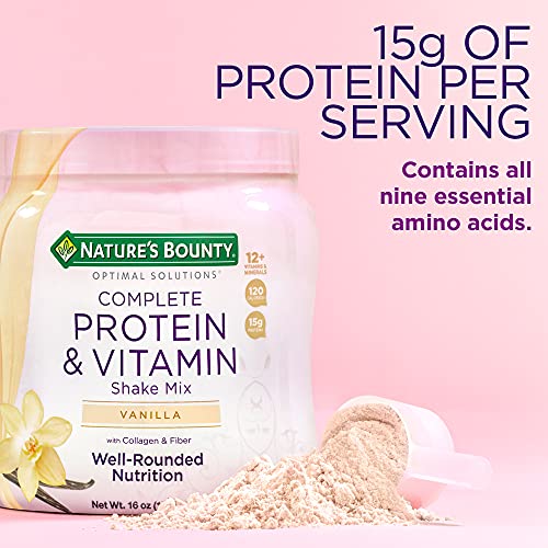 Nature's Bounty Complete Protein & Vitamin Shake Mix with Collagen & Fiber, Contains Vitamin C Nature's BountyUS supplements