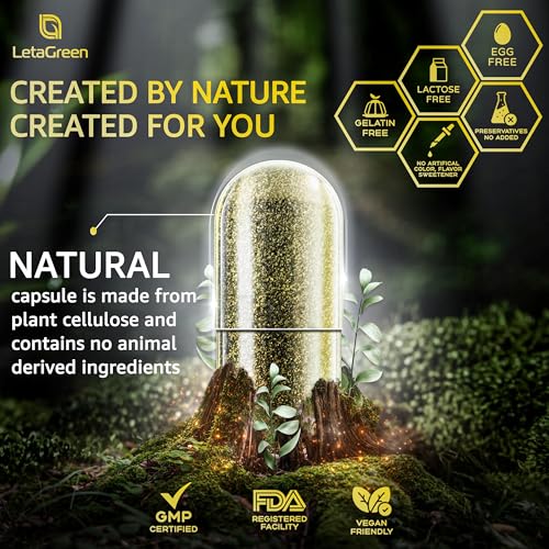 LetaGreen Irish Sea Moss Capsules – 120 Wildcrafted Sea Moss Pills with Black Seed Oil LetaGreenUS supplements