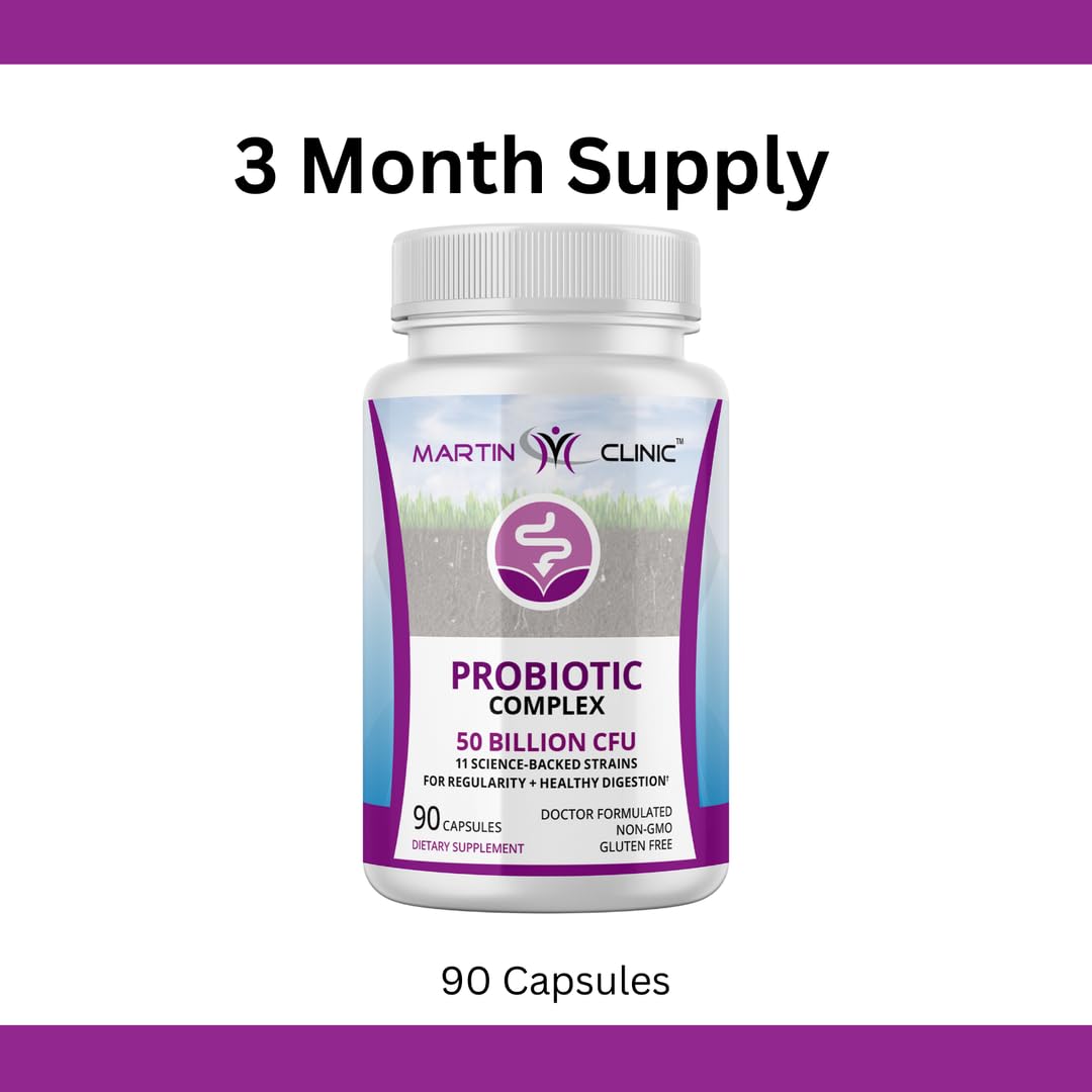 martin clinic Probiotic for Gut Health & Immune Support — Daily Digestive Balance, Bloating Relief & Better Nutrient Absorption — 60 Capsules martin clinicAu supplements