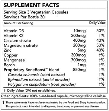 Nature Restore BoneBoost, Natural Bone Health Supplement, 60 Capsules, Manufactured in USA, Non GMO, Gluten Free Nature RestoreAu supplements