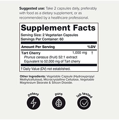 Toniiq Ultra High Strength Tart Cherry Capsules - 52,000mg 52x Concentrated Extract ToniiqUS supplements