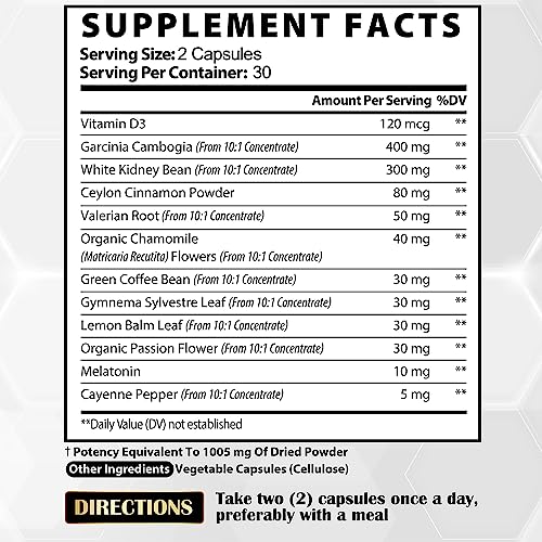 12in1 Night Time Fat Burner for Women - VitaminD.3, Garcinia Cambogia, White Kidney Bean SatoomiAu supplements