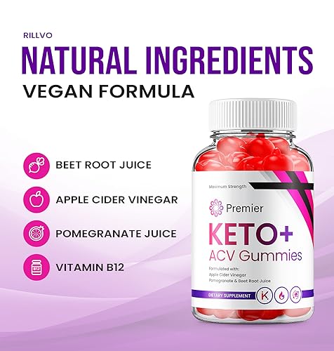 Rillvo (3 Pack) Premier Keto ACV Gummies - Official - Keto Premiere ACV Advanced Formula RillvoUS supplements