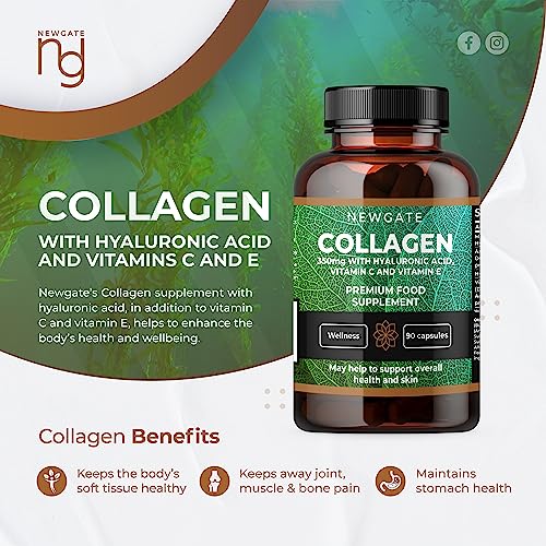Newgate Labs Marine Collagen 350mg with Hyaluronic Acid, Vitamin C & Vitamin E Newgate LabsUS supplements