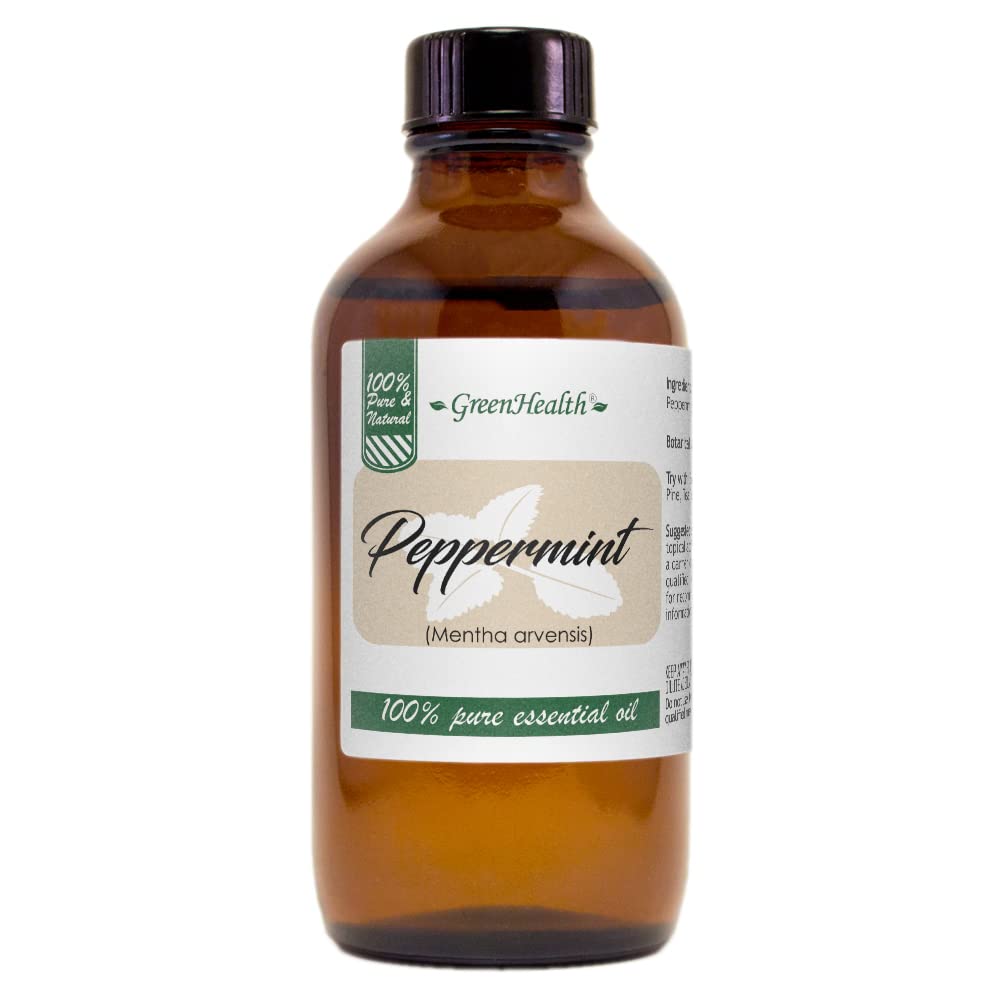 Peppermint Essential Oil - 4 fl oz - 100% Pure Essential Oil - GreenHealth GreenHealthAu supplements