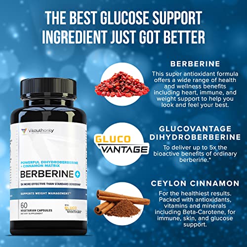 Vitauthority Extra Strength Berberine with Ceylon Cinnamon High Absorption VitauthorityUS supplements