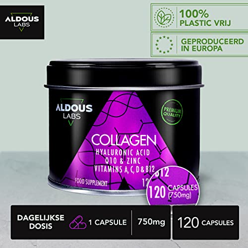 120 Capsules - Collagen with Hyaluronic Acid + Coenzyme Q10 + Vitamin C, A, D and B12 + Zinc Aldous LabsAu supplements