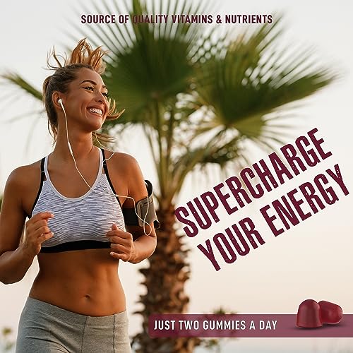 Beet Root Gummies with CoQ10, Energy, and Circulation Support, Pre Workout Nitric Oxide MDA SupplementsUS supplements