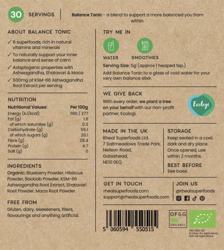 Rheal Balance Tonic 150g | 30 Servings | for Your Daily Balance with Superfoods RhealUS supplements