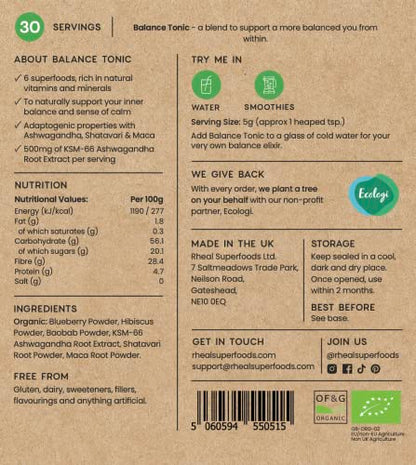 Rheal Balance Tonic 150g | 30 Servings | for Your Daily Balance with Superfoods RhealUS supplements