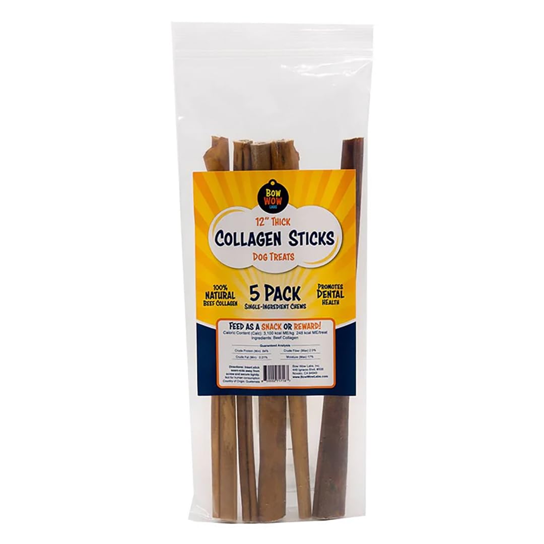 Bow Wow Labs 12" SafeFit Collagen Sticks for Dogs 5 Pack/Jumbo – All-Natural Chews for Joint, Gut, Bone & Oral Health Bow Wow LabsAu supplements