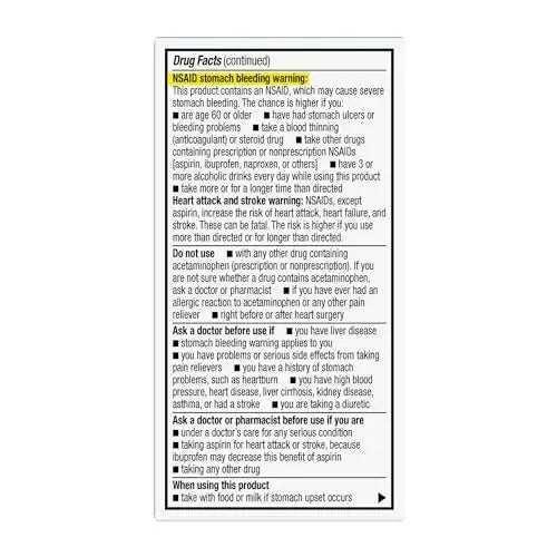 GoodSense Dual Action Acetaminophen and Ibuprofen (NSAID) Tablets, 250 mg/125 mg, Back Pain, 72 Count GoodSenseAu supplements