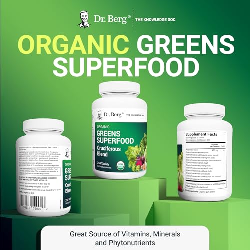 Dr. Berg's Greens Superfood Cruciferous Vegetable Tablets - Vegetable Supplements Dr. Berg NutritionalsUS supplements