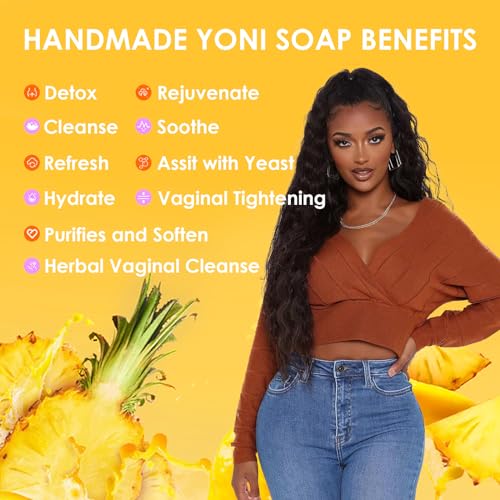 2 PCS Yoni Soap Bars Feminine Wash, 100% Natural Organic Yoni Bar Soap for Women Ph Balance Yoni BASSIAu supplements