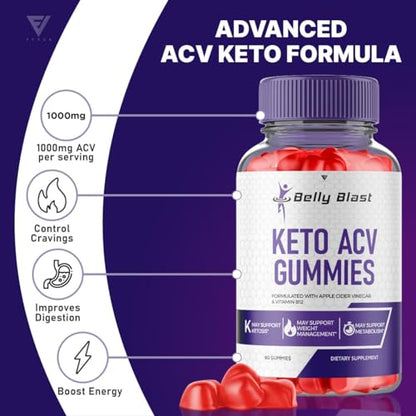 (3 Pack) Belly Blast Keto ACV Gummies, Belly Blast Keto + ACV Gummies Advanced Weight FyvusUS supplements