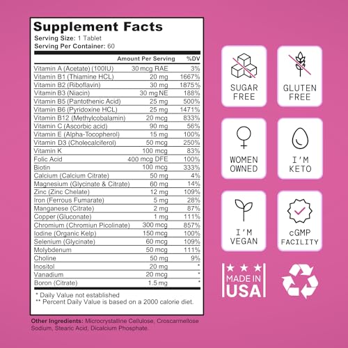 SELF NUTRITION Vegan Multivitamins for Women -Expert Designed 28 Nutrients – Boost Energy SELF NUTRITIONAu supplements