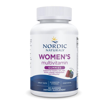 Nordic Naturals Women's Multivitamin Gummies, Mixed Berry - 60 Gummies - Support for Healthy Skin, Hair, Bones, Energy & Immunity - Non-GMO, Vegetarian - 30 Servings Nordic NaturalsAu supplements