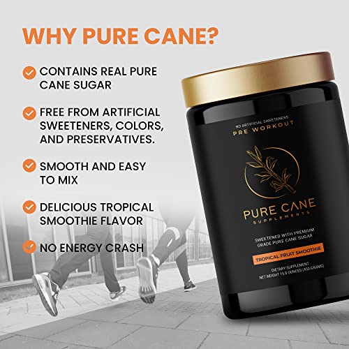 Pure Cane Natural Pre Workout Powder for Men & Women - No Artificial Sweeteners Pure Cane Supplements, Inc.Au supplements