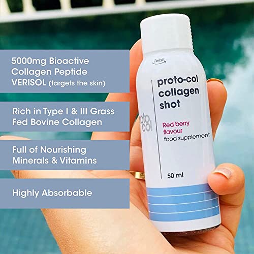 Proto-col, Women’s Liquid Collagen Drink, 10 Shots of Type 1 and 3 Collagen for Body Proto-ColAu supplements