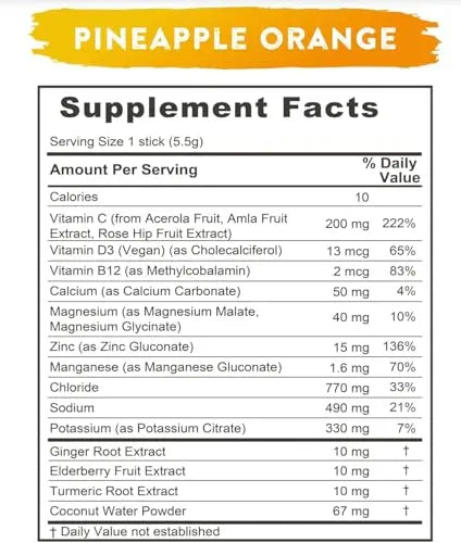 REDMOND Re-Lyte Immunity, Multivitamin Supplement Mix (Pinapple Orange) REDMONDAu supplements