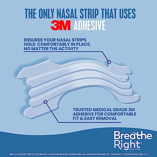 Breathe Right Nasal Strips | Extra Strength | Clear | For Sensitive Skin Breathe RightUS supplements