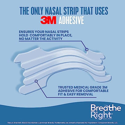Breathe Right Nasal Strips | Extra Strength | Clear | For Sensitive Skin Breathe RightUS supplements