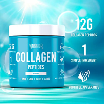 Warrior Collagen Peptides - Collagen Powder - 180g - Made from Premium Bovine Hydrolysed Collagen WarriorUS supplements